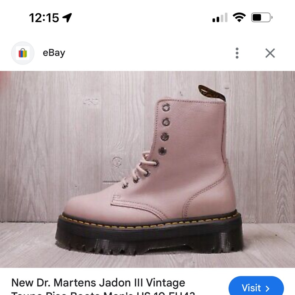New Dr. Martens Jadon III Vintage Taupe Pisa Boots